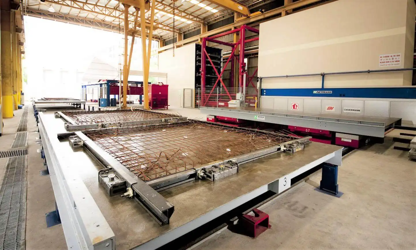 The Automated Precast Production System (APPS) at HDB’s Centre of Building Research helps boost construction productivity by automating the precast production process